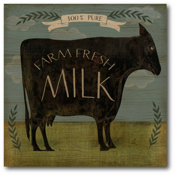 Folk Art Milk Gallery-Wrapped Canvas Wall Art, 16x16
