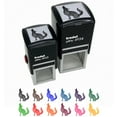 thumbnail image 1 of Folk Art Wolf Self-Inking Rubber Stamp Ink Stamper - Blue Ink - Small 1 Inch, 1 of 7