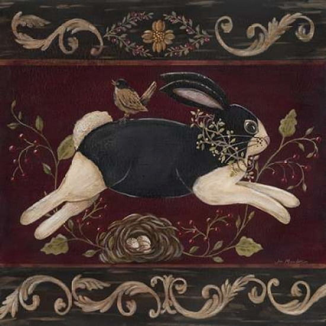 Folk Bunny I Canvas Art - Jo Moulton (24 x 24)