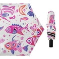 thumbnail image 1 of Folk Cartoon Playful Fish Compact Sun Umbrella Windproof Travel Umbrellas for Rain Strong Portable UV Protection, 1 of 8