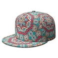 thumbnail image 1 of Folk Geometric Mandala Snapback Cap - Mens Fashion Flat Visor Hat with Sacred Symbolic Art, 1 of 2