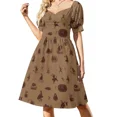 thumbnail image 1 of Folk Horror in brown Sleeveless Dress Casual dresses luxury dresses, 1 of 6