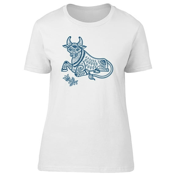 Folk Painting Of Cow T-Shirt Men -Image by Shutterstock, Male Large