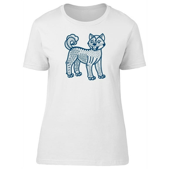 Folk Painting Of Fox T-Shirt Women -Image by Shutterstock, Female x-Large