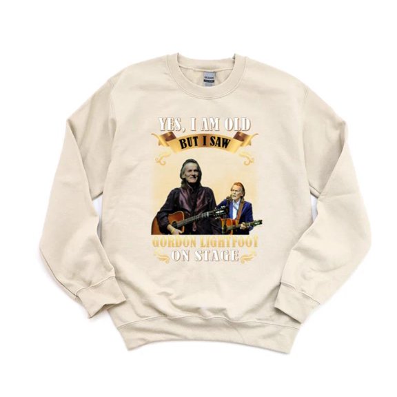 Folk Saw Gordon Lightfoot On Stage Canadian Singer Songwriter Folk Sweatshirt Unisex, up to 5XL