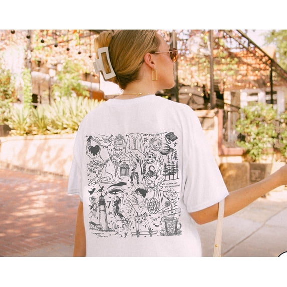 Folk Shirt FanMade Design Eras Outfit Tracklist Shirt Grey Design Front ...