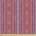 thumbnail image 1 of Ambesonne Folk Fabric by the Yard Upholstery, Ethnic Retro Geometric Pattern, 2 Yards, Multicolor, 1 of 5