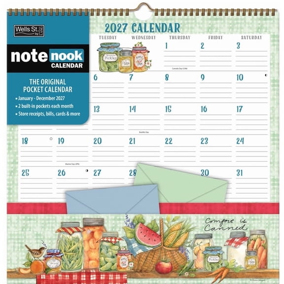 Folk Song 2027 Note Nook Calendar, (Paperback)