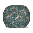 thumbnail image 1 of Folk Storage Toy Bag Chair, Victorian Style Composition with Cartoonish Poppies Bluebells and Birds, Stuffed Animal Organizer Washable Bag, Large Size, Multicolor, by Ambesonne, 1 of 3