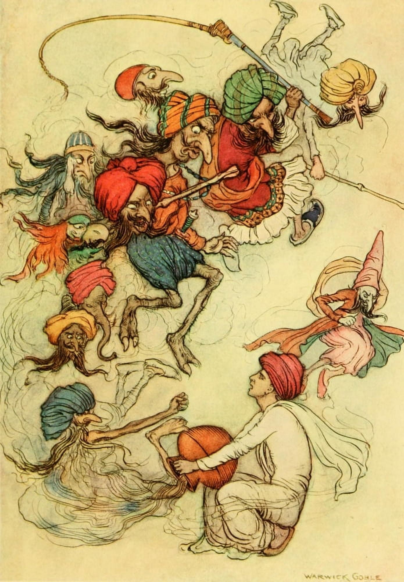 Folk Tales of Bengal 1912 A score of demons Canvas Art - Warwick Goble (18 x 24)