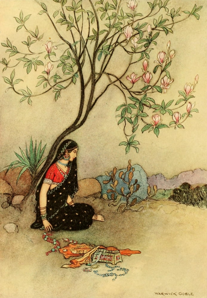 Folk Tales of Bengal 1912 The princess was deserted Canvas Art - Warwick Goble (18 x 24)