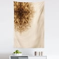 thumbnail image 1 of Folk Tapestry, Vintage Hand Drawn Style Mandala Art Corner Ornament Ottoman Culture Art Elements, Fabric Wall Hanging Decor for Bedroom Living Room Dorm, 5 Sizes, Brown Tan, by Ambesonne, 1 of 1
