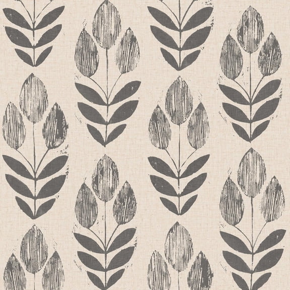 Folk Tulip Peel & Stick Wallpaper, Neutral