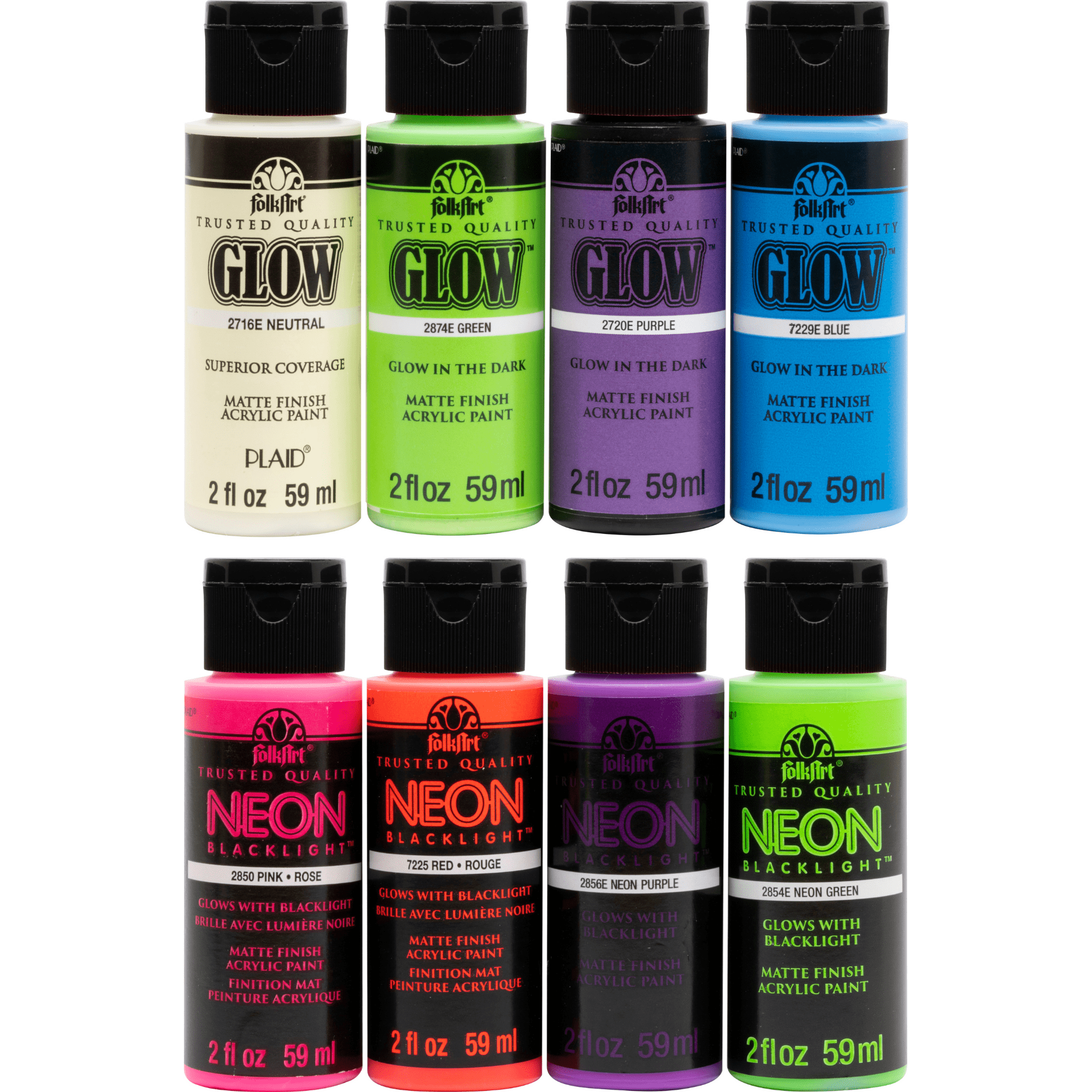 Lot Of (6) Sealed Plaid Gallery Glass Paint Window Color 2oz (59ml) & (3)  Opened