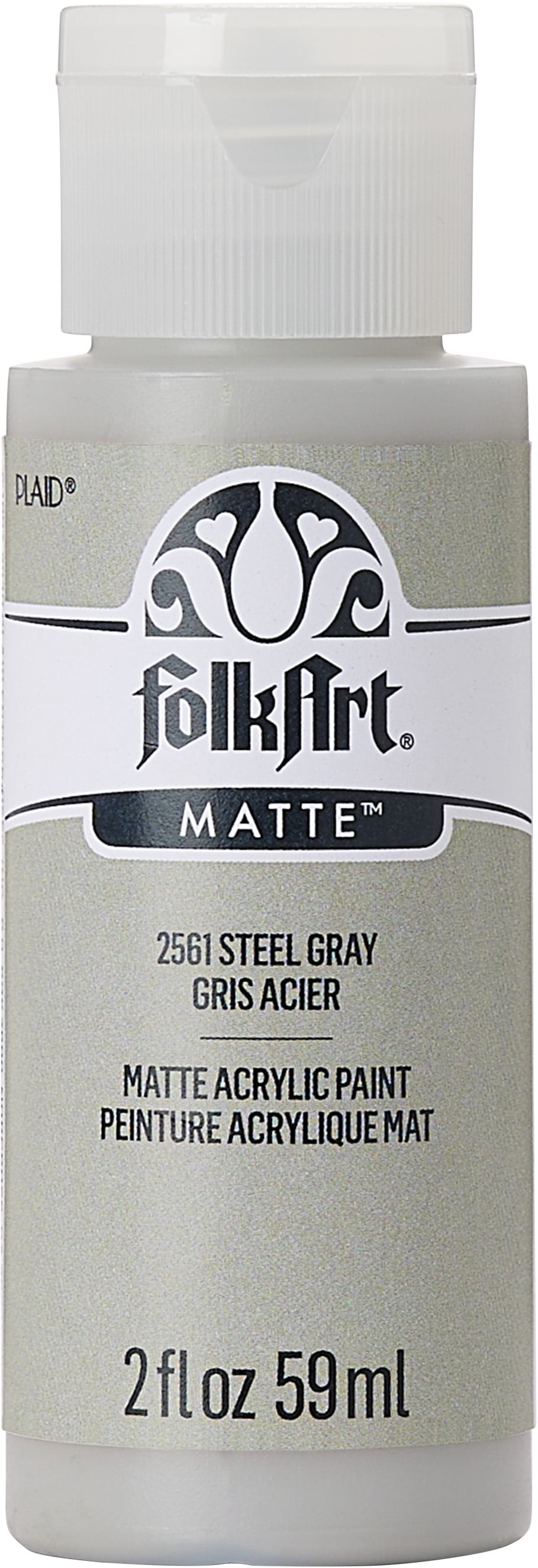 Gunmetal Gray Folk Art Acrylic Paints - 667 - Gunmetal Gray Paint, Gunmetal  Gray Color, Plaid Folk Art Paint, 949599 