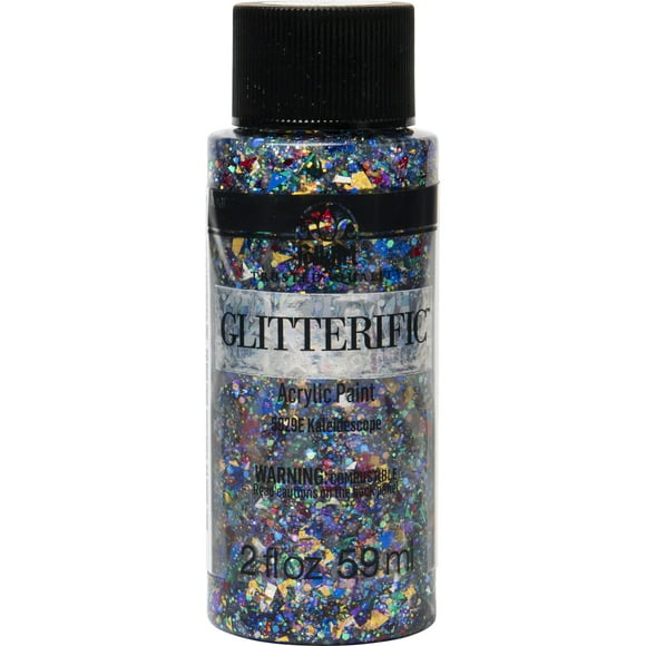 FolkArt Glitterific Acrylic Craft Paint, Glitter Finish, Kaleidescope, 2 fl oz