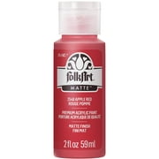 FolkArt Acrylic Craft Paint, Matte Finish, Apple Red, 2 fl oz