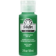 FolkArt Acrylic Craft Paint, Matte Finish, Bright Green, 2 fl oz