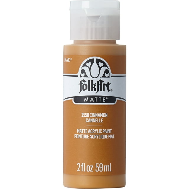 FolkArt Acrylic Craft Paint, Matte Finish, Cinnamon, 2 fl oz