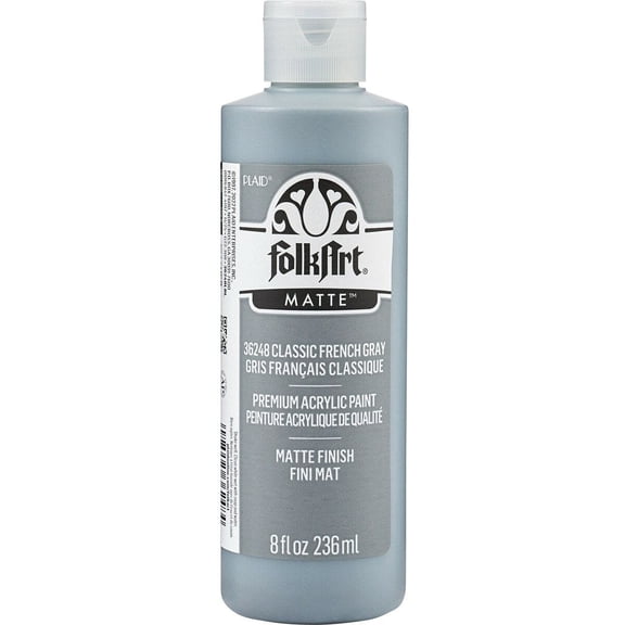 FolkArt Acrylic Craft Paint, Matte Finish, Classic French Gray, 8 fl oz