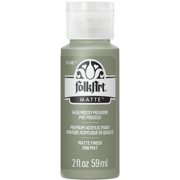 FolkArt Acrylic Craft Paint, Matte Finish, Mossy Meadow, 2 fl oz