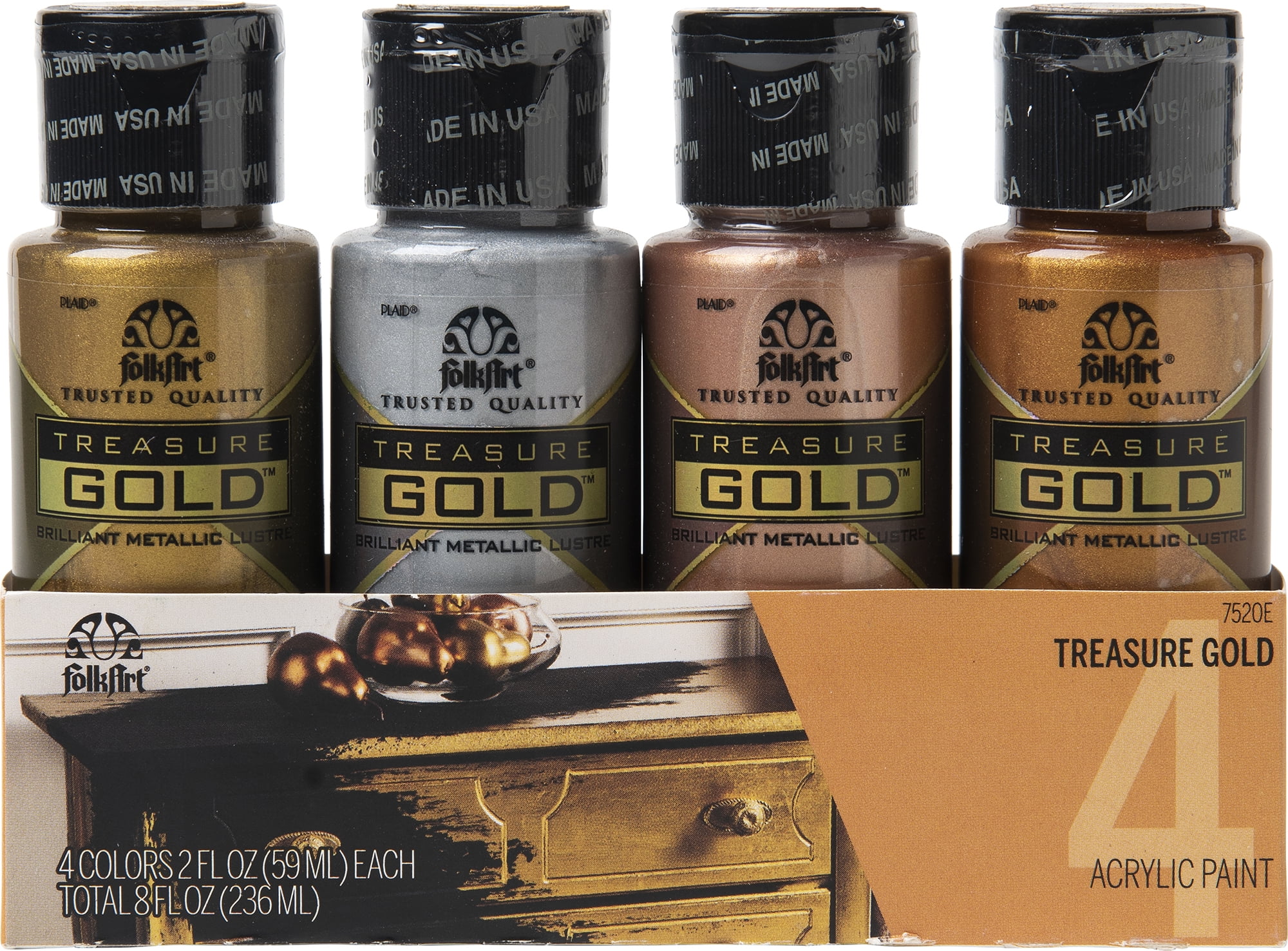Folkart Treasure Gold Paint 4oz - NOTM626475