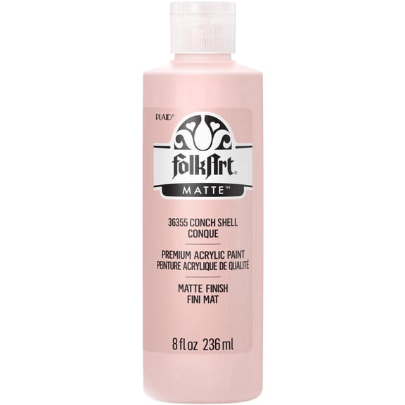FolkArt Acrylic Craft Paint, Matte Finish, Conch Shell, 8 fl oz