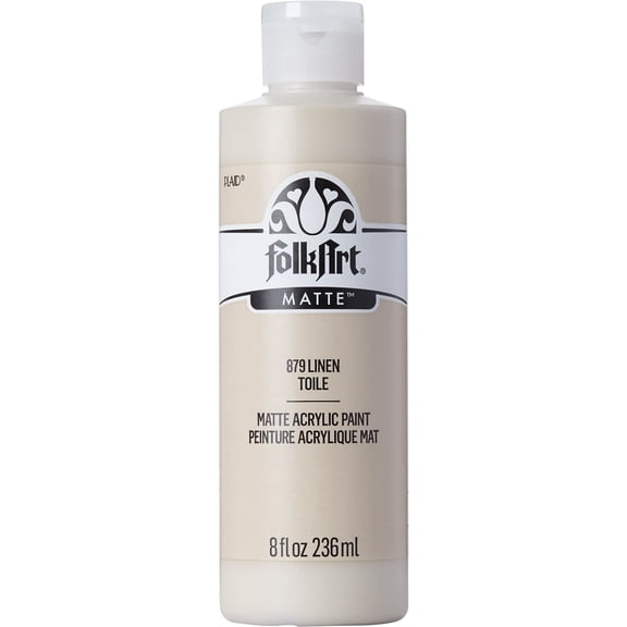 FolkArt Acrylic Craft Paint, Matte Finish, Linen, 8 fl oz