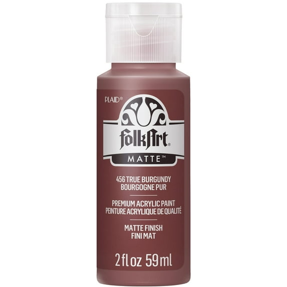 FolkArt Matte Acrylic Paint, 2 oz., True Burgundy