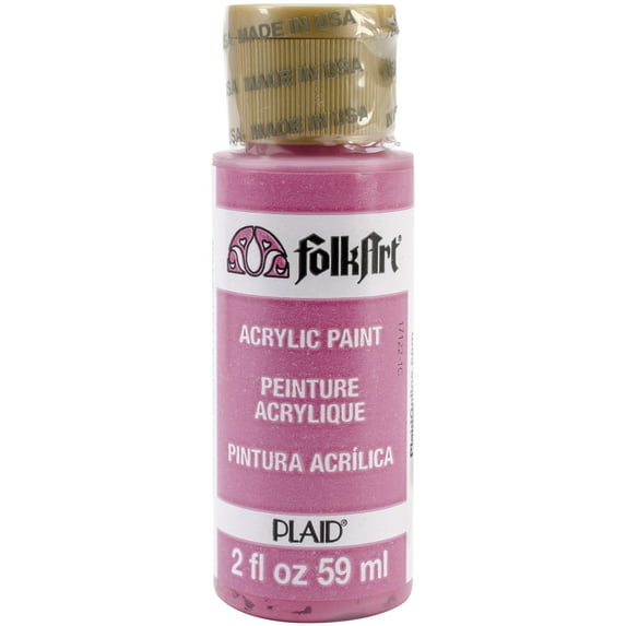 FolkArt Acrylic Craft Paint, Matte Finish, Brilliant Pink, 2 fl oz