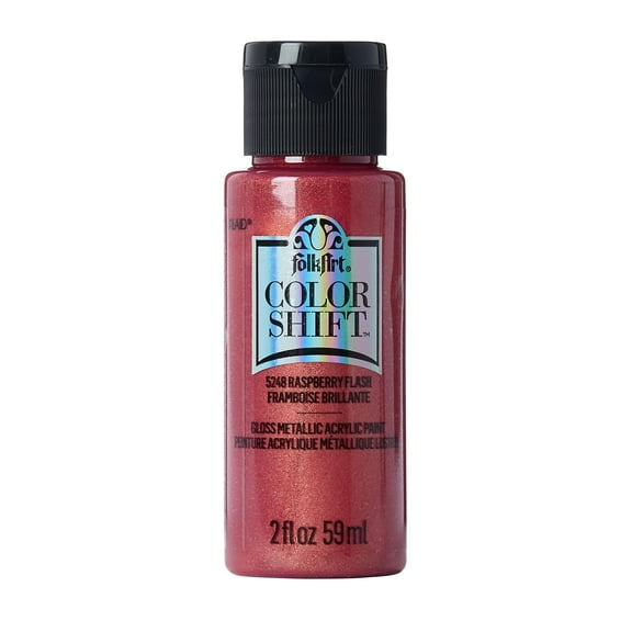 FolkArt Color Shift Acrylic Paint, Gloss Finish, Raspberry Flash, 2 fl oz
