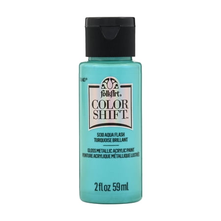 FolkArt Color Shift Acrylic Craft Paint, Gloss Finish, Aqua, 2 fl oz