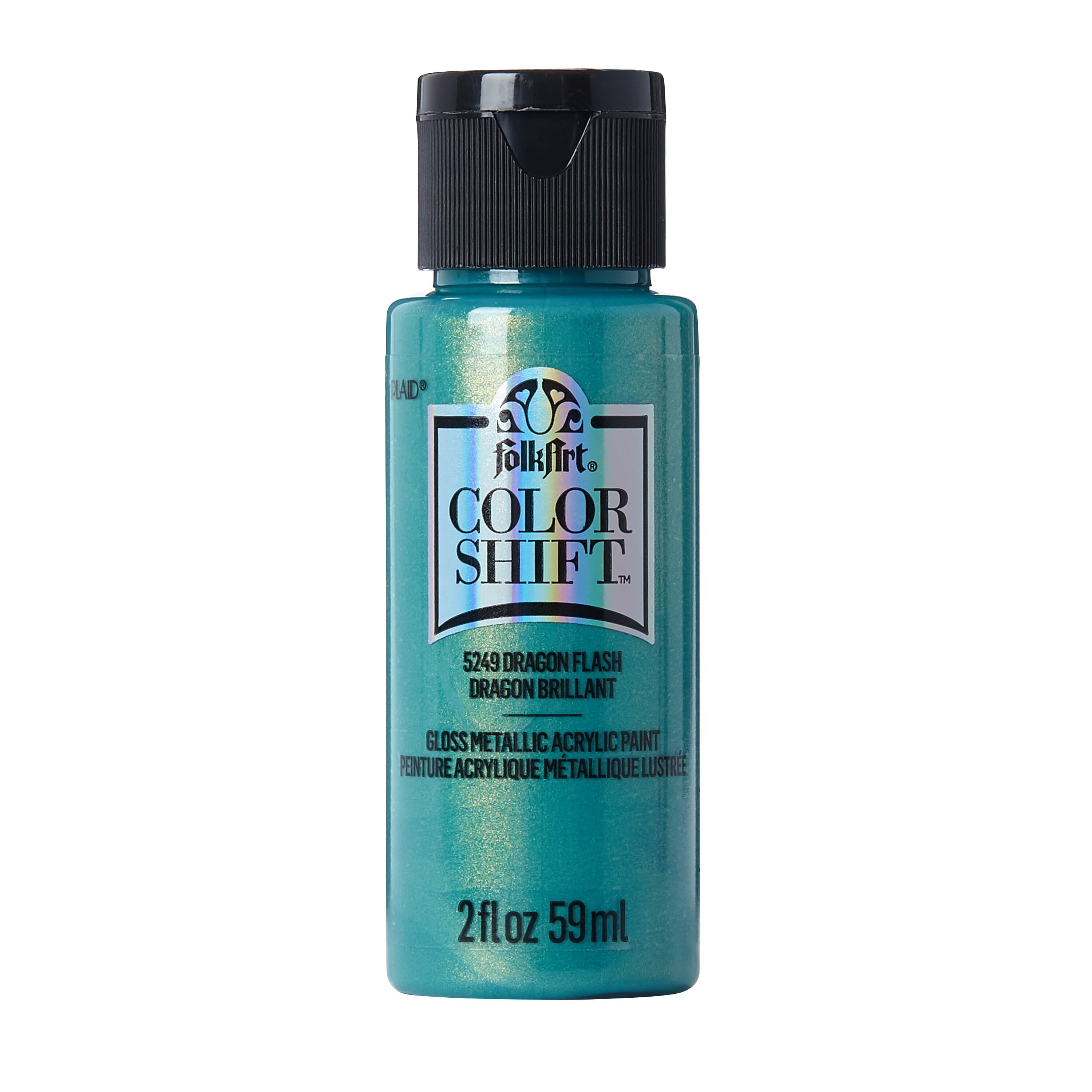 FolkArt Color Shift Acrylic Craft Paint, Gloss Finish, Emerald, 2