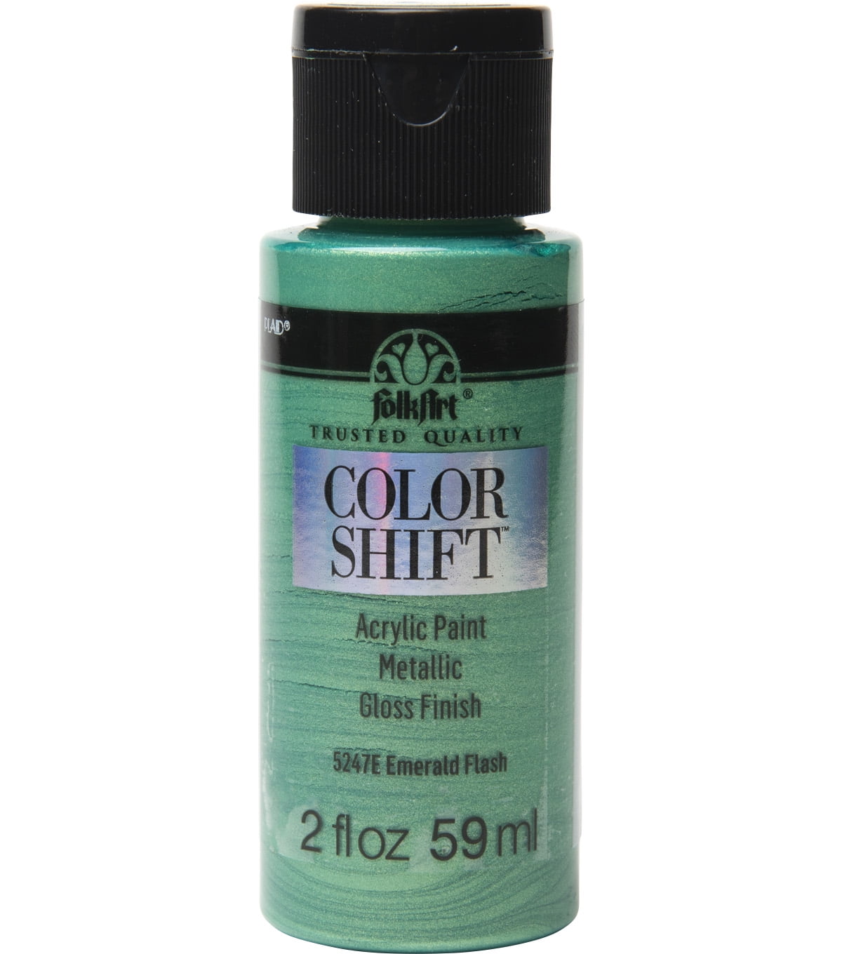 FolkArt Color Shift Acrylic Craft Paint, Gloss Finish, Emerald Flash, 2