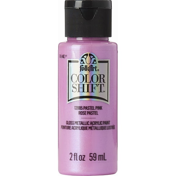 FolkArt Color Shift Acrylic Craft Paint, Gloss Finish, Pastel Pink, 2 fl oz