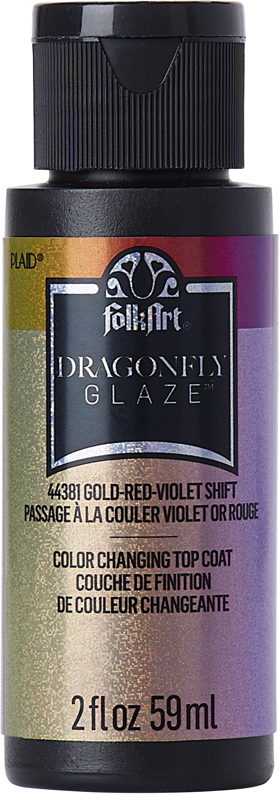 FolkArt Dragonfly Glaze Color Changing Top Coat, Gold-Red-Violet Shift ...