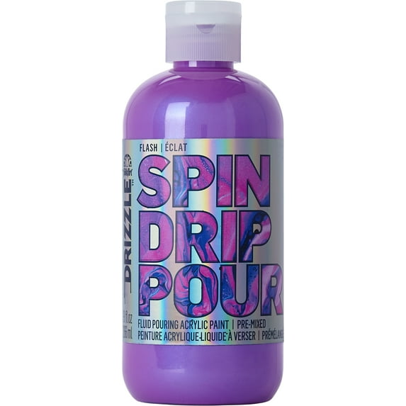 FolkArt Drizzle Flash Pre-Mixed Fluid Pouring Acrylic Paint, Opti-Mystic Flash, 9 fl oz