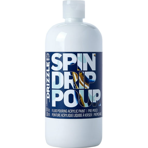 FolkArt Drizzle Pre-Mixed Fluid Pouring Acrylic Paint, Cloud 9, 17.6 fl oz