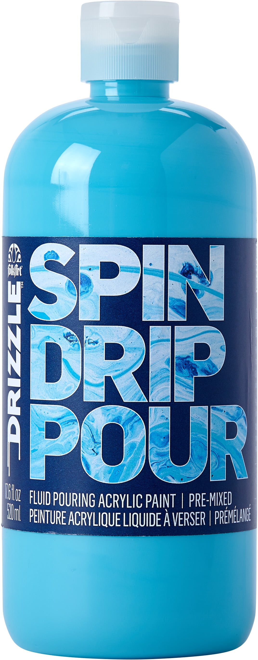 FolkArt Drizzle Pre-Mixed Fluid Pouring Acrylic Paint, In the Tropics, 17.6 fl oz