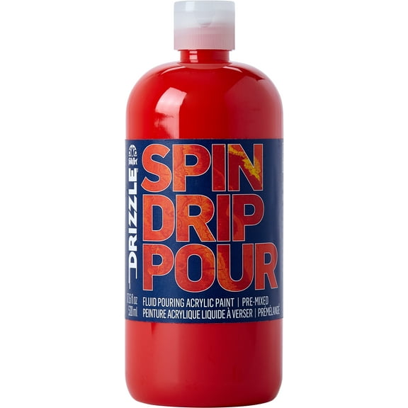 FolkArt Drizzle Pre-Mixed Fluid Pouring Acrylic Paint, Lava, 17.6 fl oz