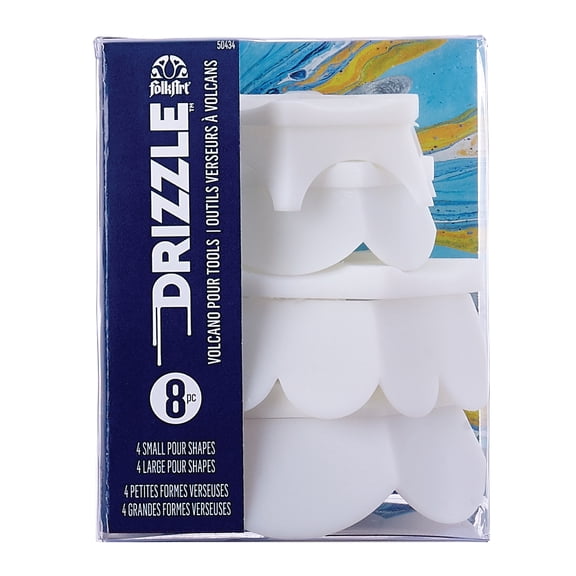 FolkArt Drizzle Volcano Pour Acrylic Paint Tool Set, Set of 8
