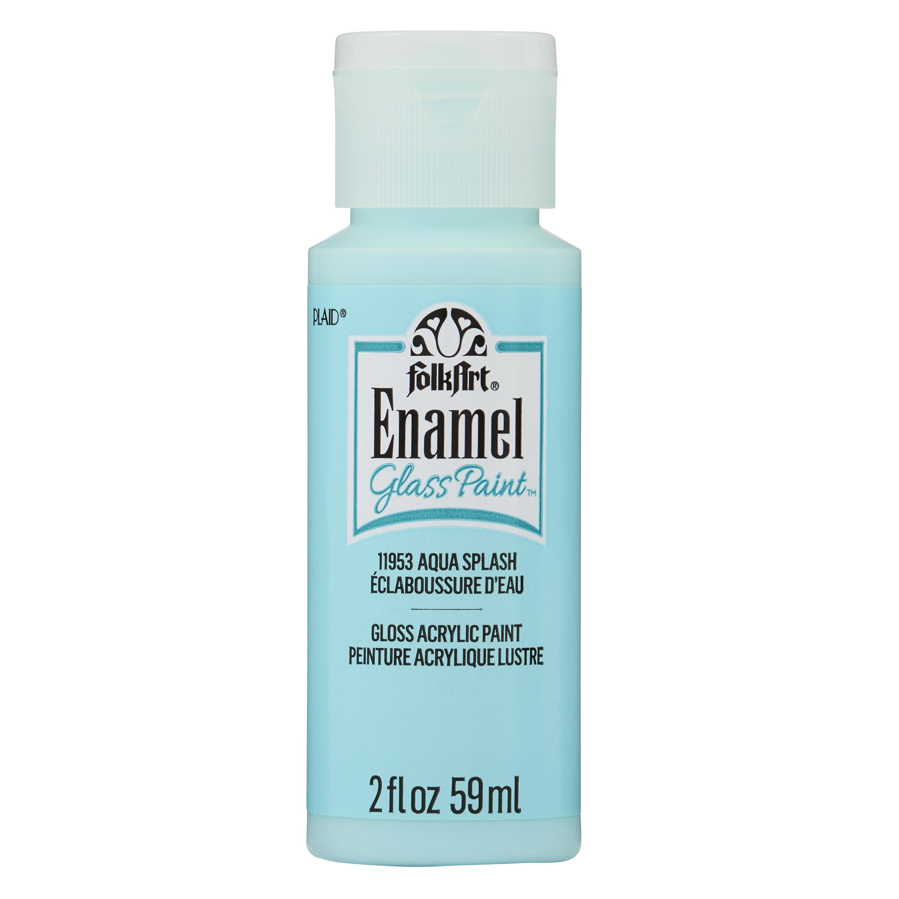 FolkArt Enamel Acrylic Craft Paint, Gloss Finish, Aqua Splash, 2 fl oz