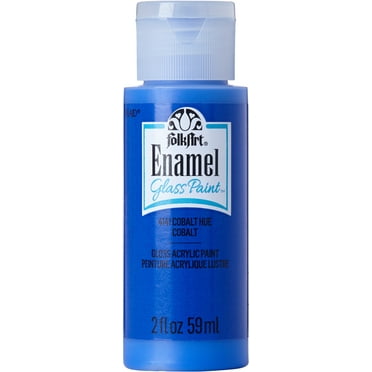 FolkArt Enamel Acrylic Craft Paint, Gloss Finish, Cobalt Hue, 2 fl oz