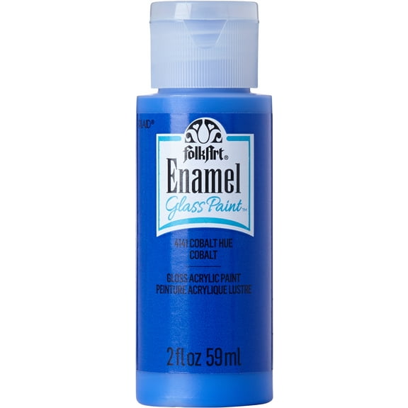 FolkArt 4141E Enamel Acrylic Craft Paint, Gloss Finish, Cobalt Hue, 2 fl oz