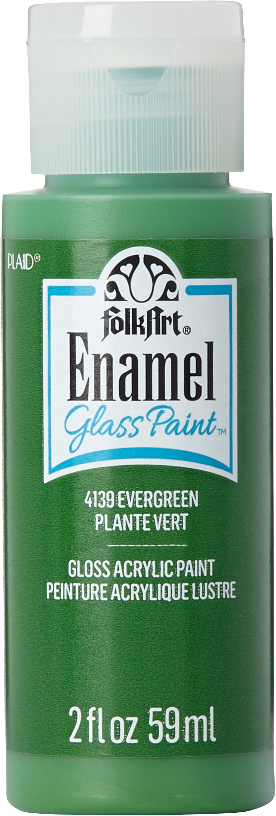 FolkArt Enamel Acrylic Craft Paint, Gloss Finish, Evergreen, 2 fl oz