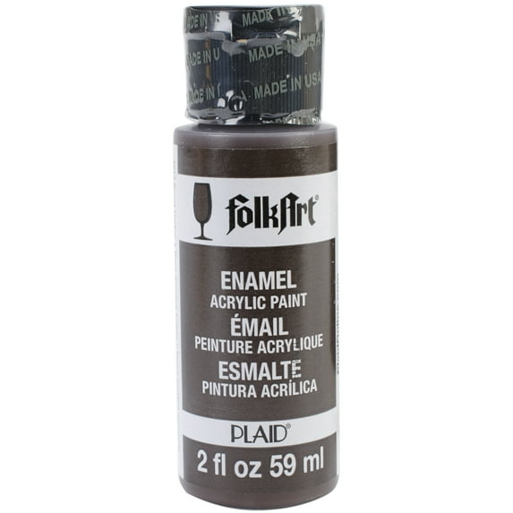 FolkArt Enamel Paint 2oz-Burnt Umber