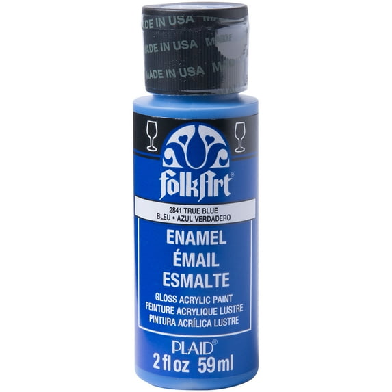 FolkArt Enamel Paint 2oz-True Blue