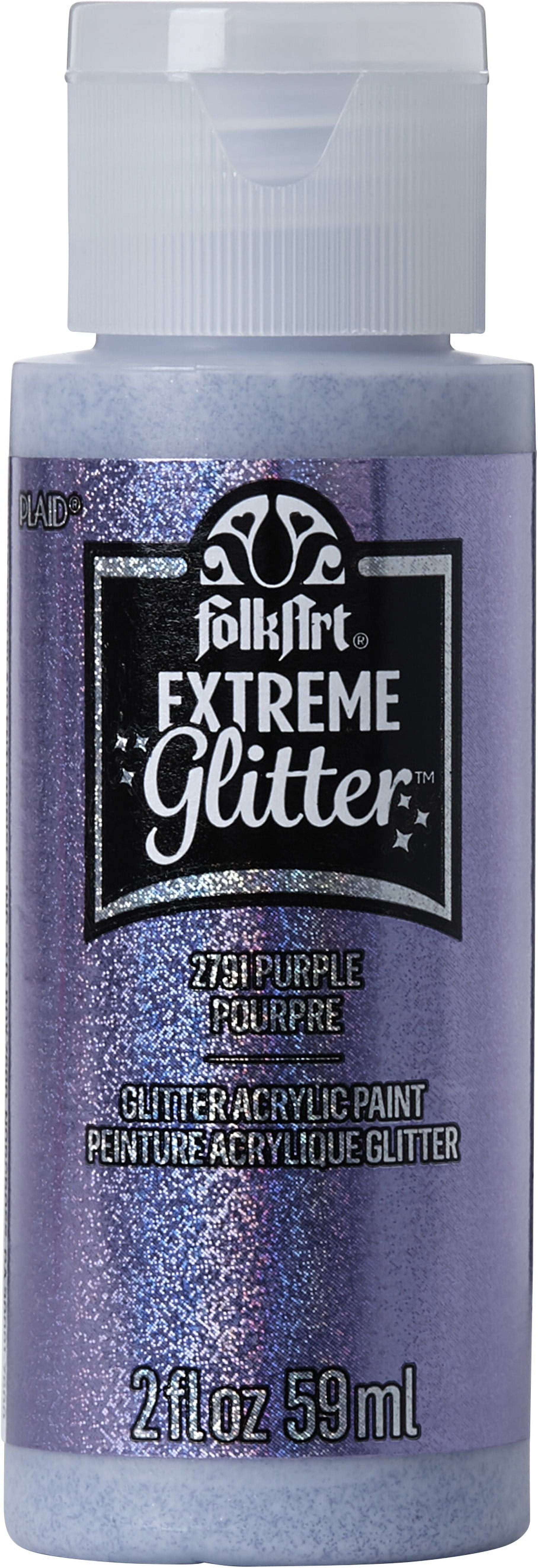 FolkArt Extreme Glitter Acrylic Craft Paint, Glitter Finish, Champagne, 2  fl oz 