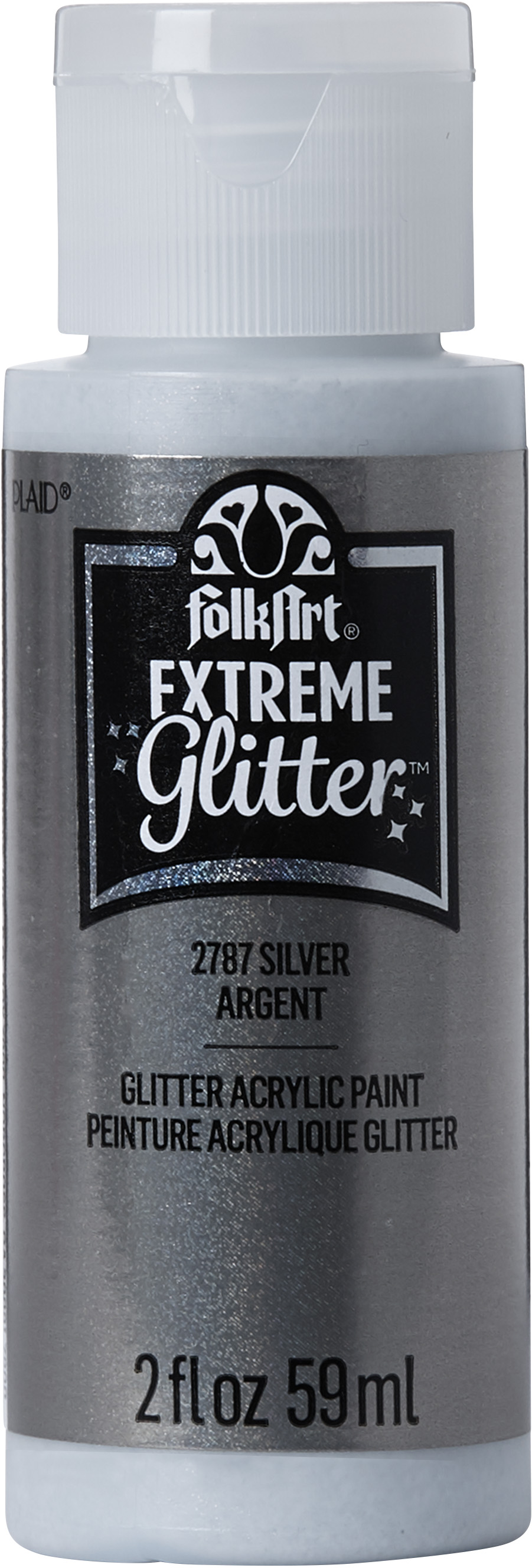 FolkArt Extreme Glitter Paint 2oz-Silver