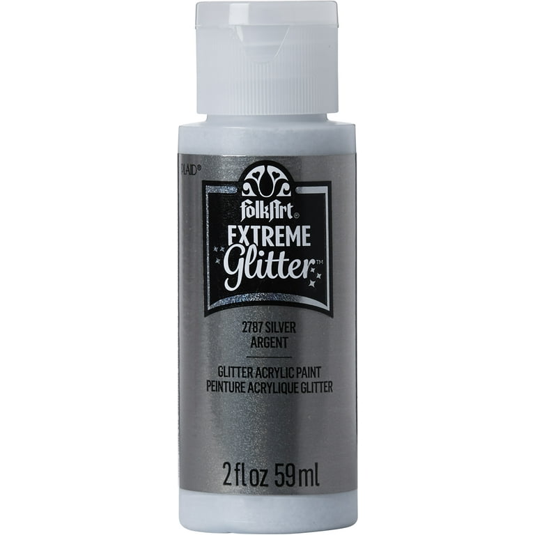 Multi-Surface Glitter Acrylic Paint in Sequin Silver by FolkArt